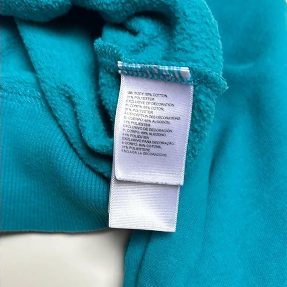 The North Face Men's Blue Hoodie. Size Medium. Drawstring hood.